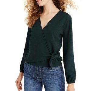 Madewell Texture & Thread Crepe Wrap Top S